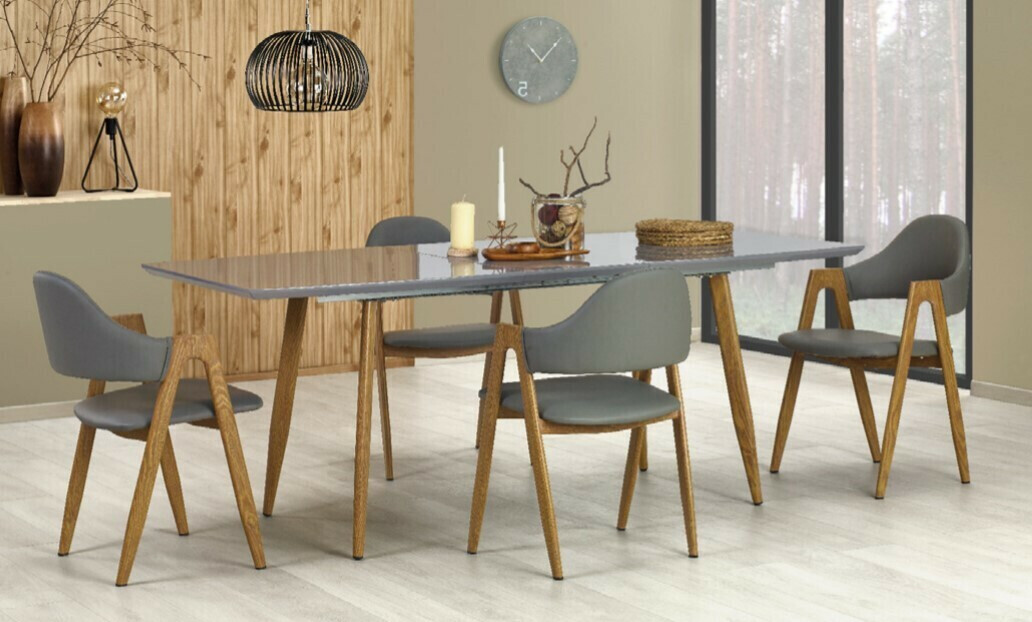 Stoel Houston 561 (Grijs + eiken)