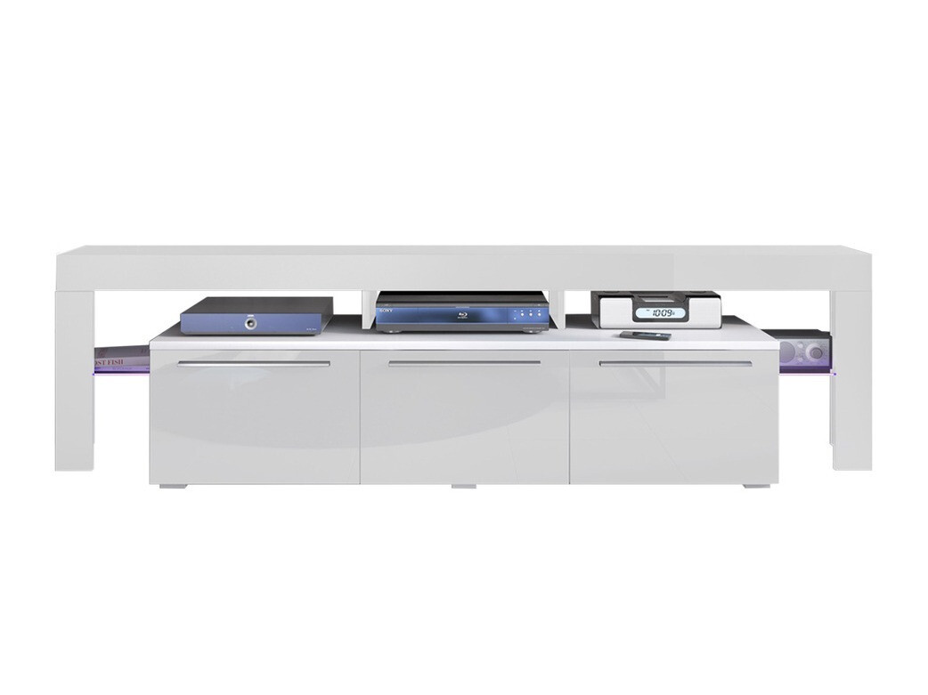 TV-meubel Nashville 103 (Wit + Glanzend wit)