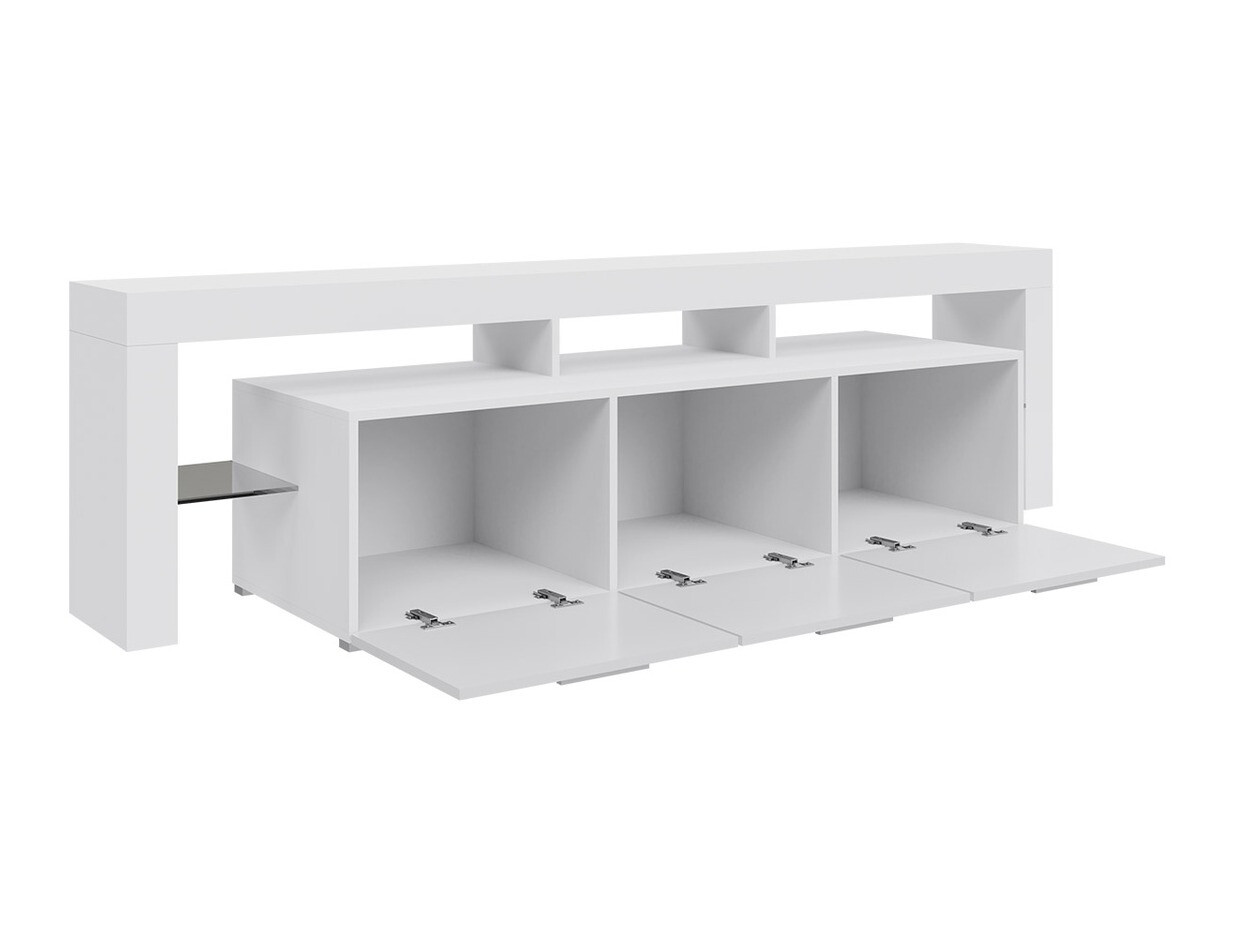 TV-meubel Nashville 103 (Wit + Glanzend zwart)