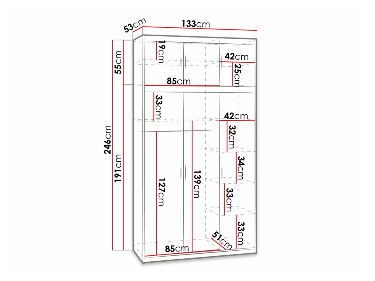 Kledingkast Novduni 104 (Lefkas eik)