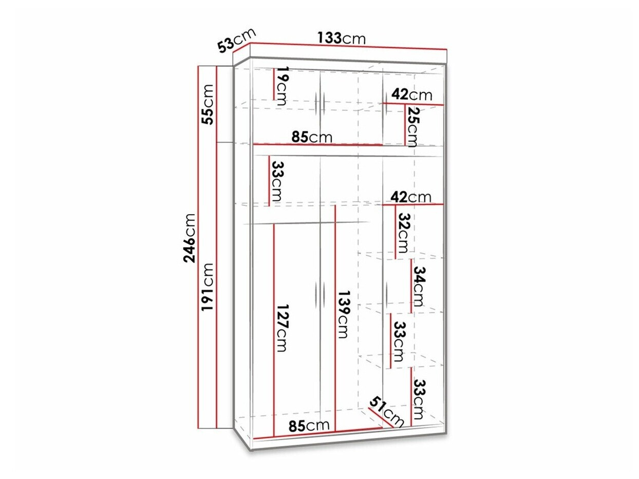 Kledingkast Novduni 105 (Sonoma eik)