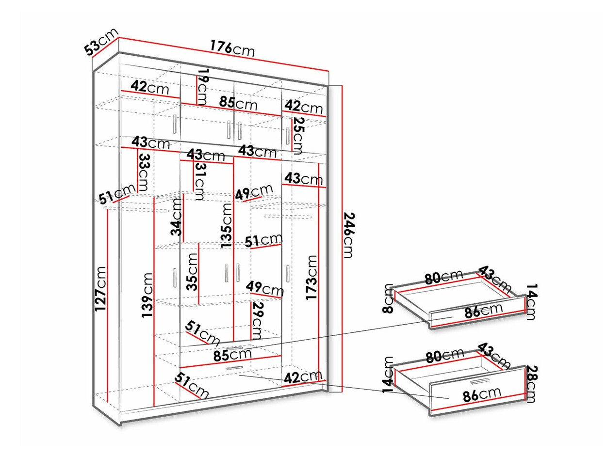 Kledingkast Novduni 106 (Wit)