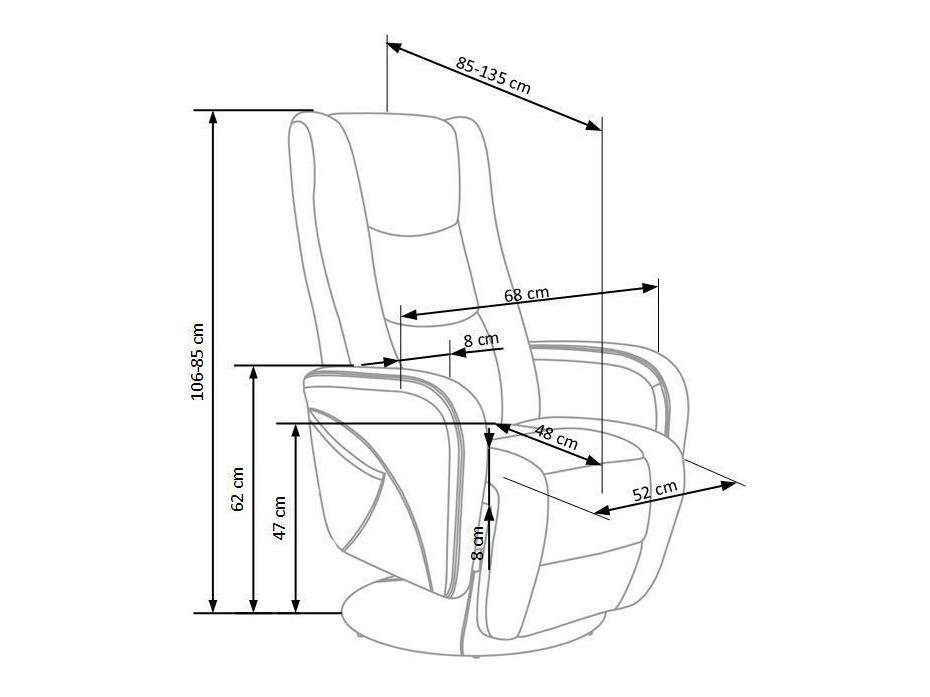 Relaxfauteuil Houston 493 (Cappuccino)