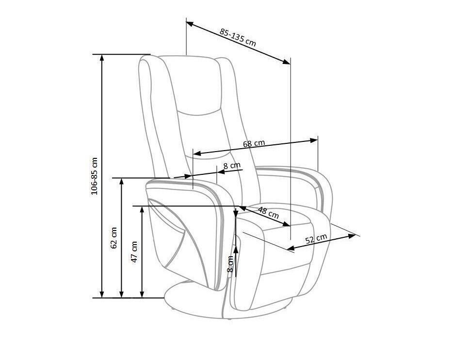 Relaxfauteuil Houston 493 (Zwart)
