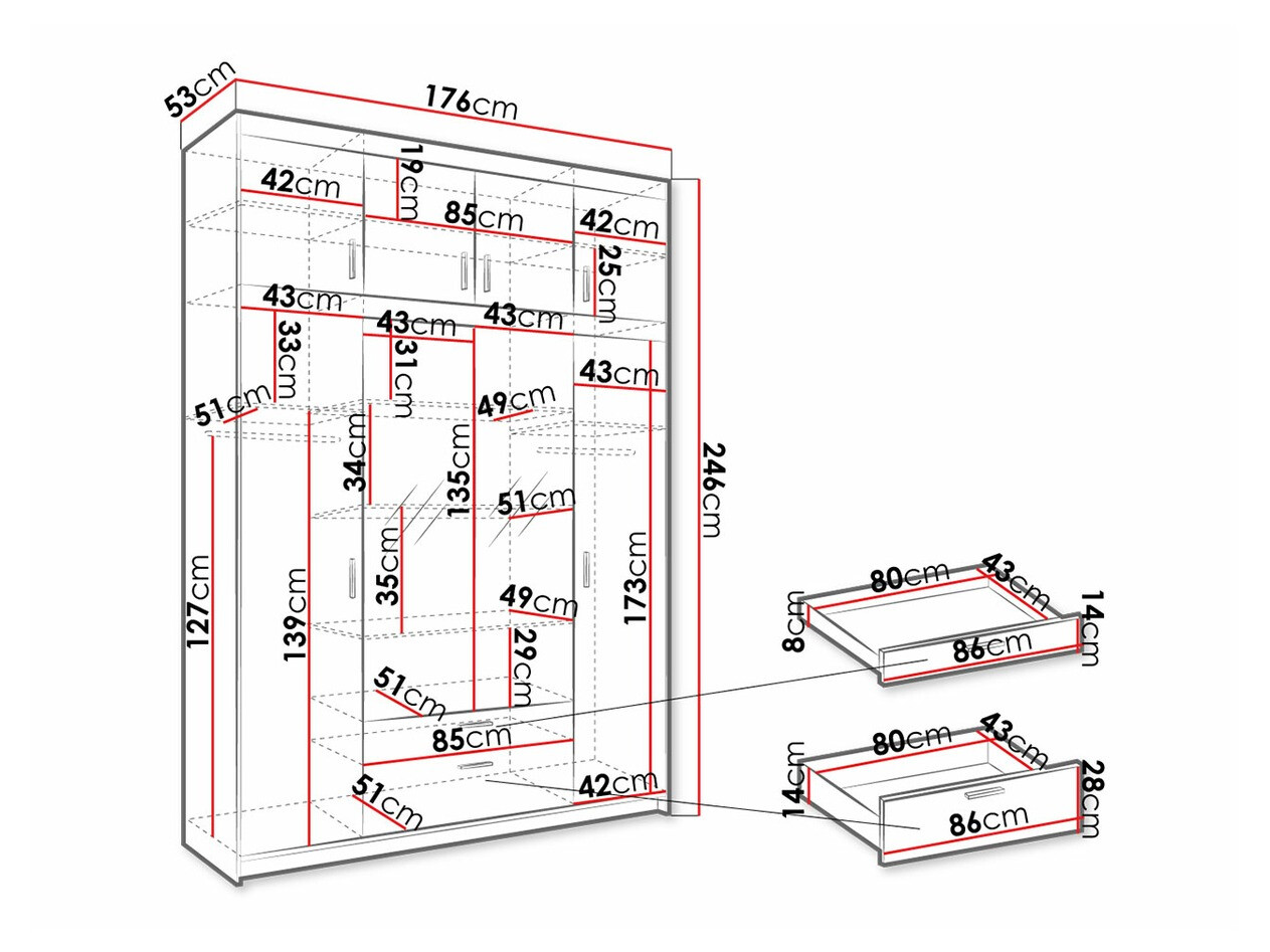 Kledingkast Novduni 109 (Sonoma eik)