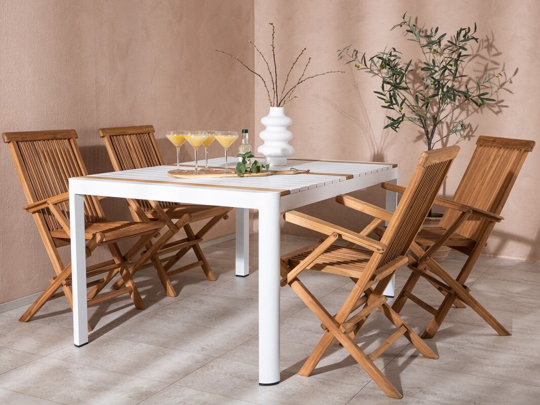 Outdoor tafel Dallas 2828 (Wit + Bruin)