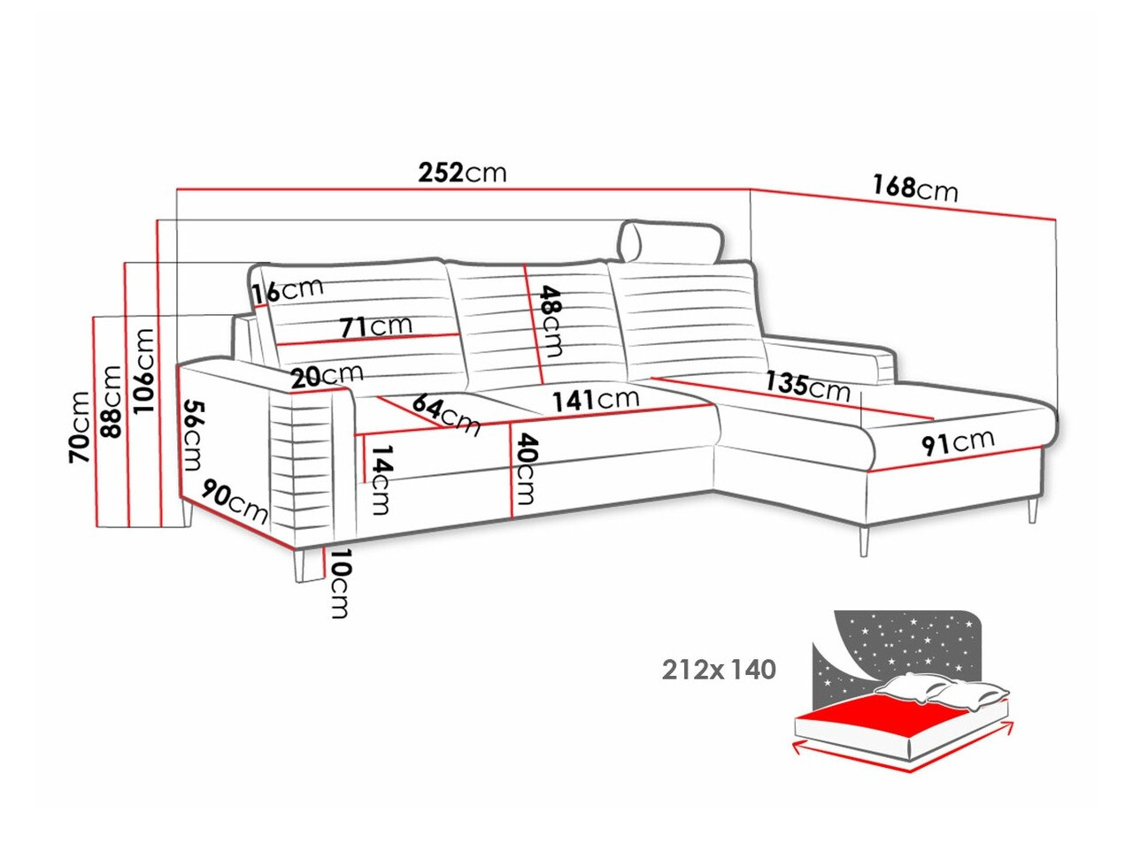 Hoekbank Comfivo 243 (Velluto 08)