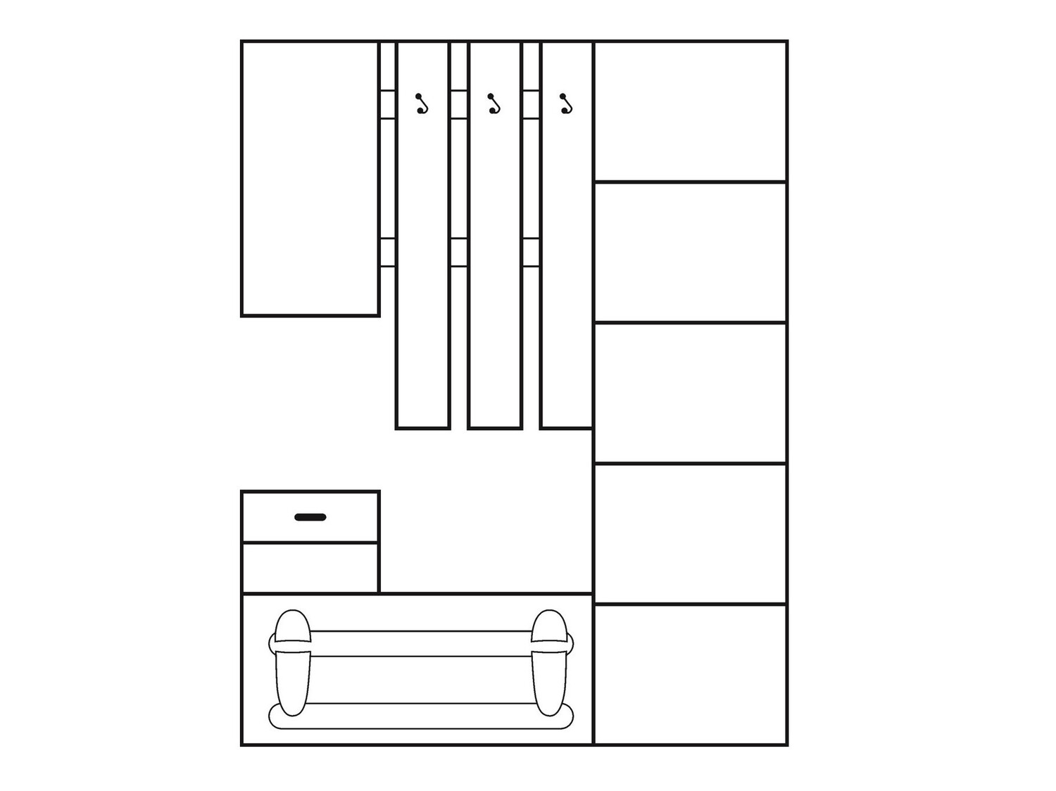 Gangmeubelset Gilroy 106 (Craft Tabaco eiken + Crème)