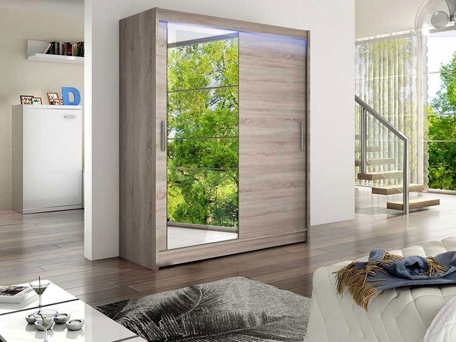 Kledingkast Closico 112 (Truffel eiken)