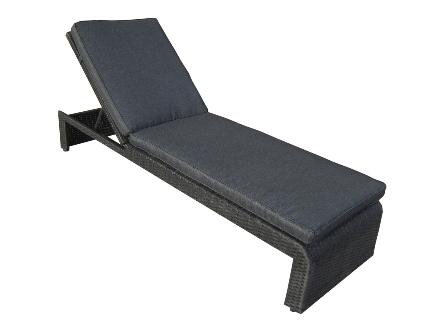 Loungestoel voor buiten Dallas 771 (Zwart + Grijs)
