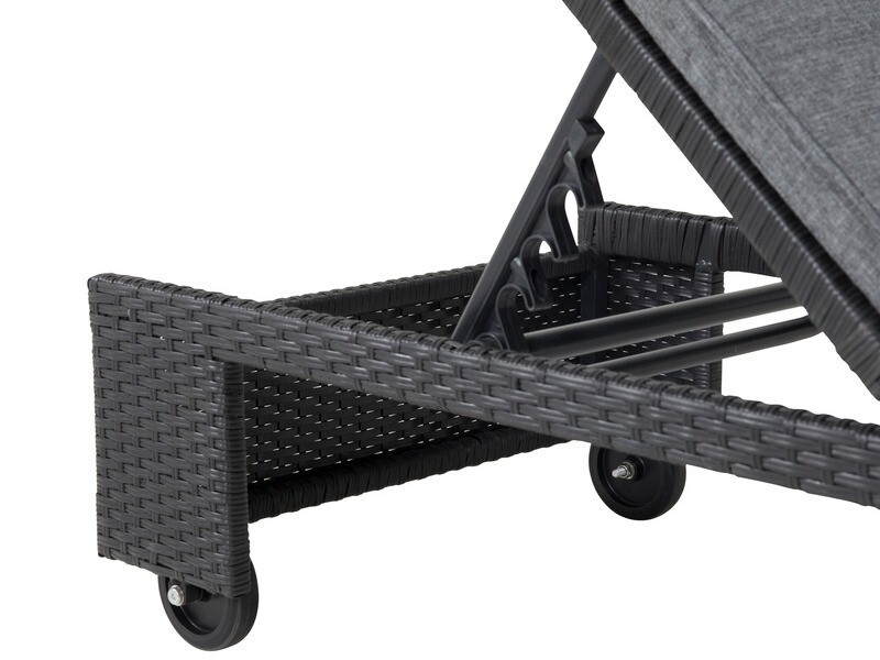 Loungestoel voor buiten Dallas 771 (Zwart + Grijs)