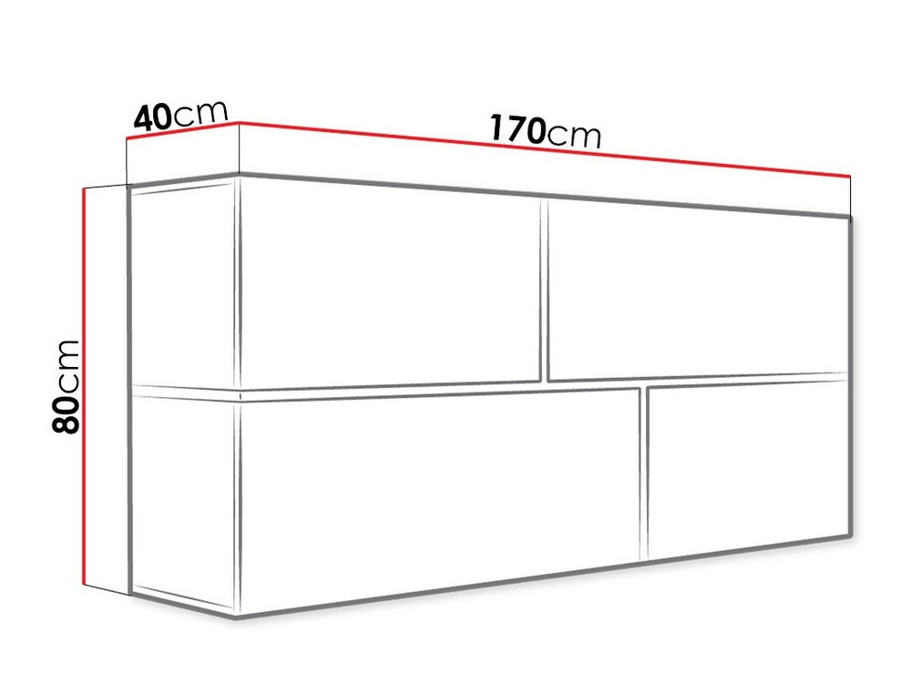 Wandkast Charlotte 100 (Zwart + Glanzend zwart + Wit)