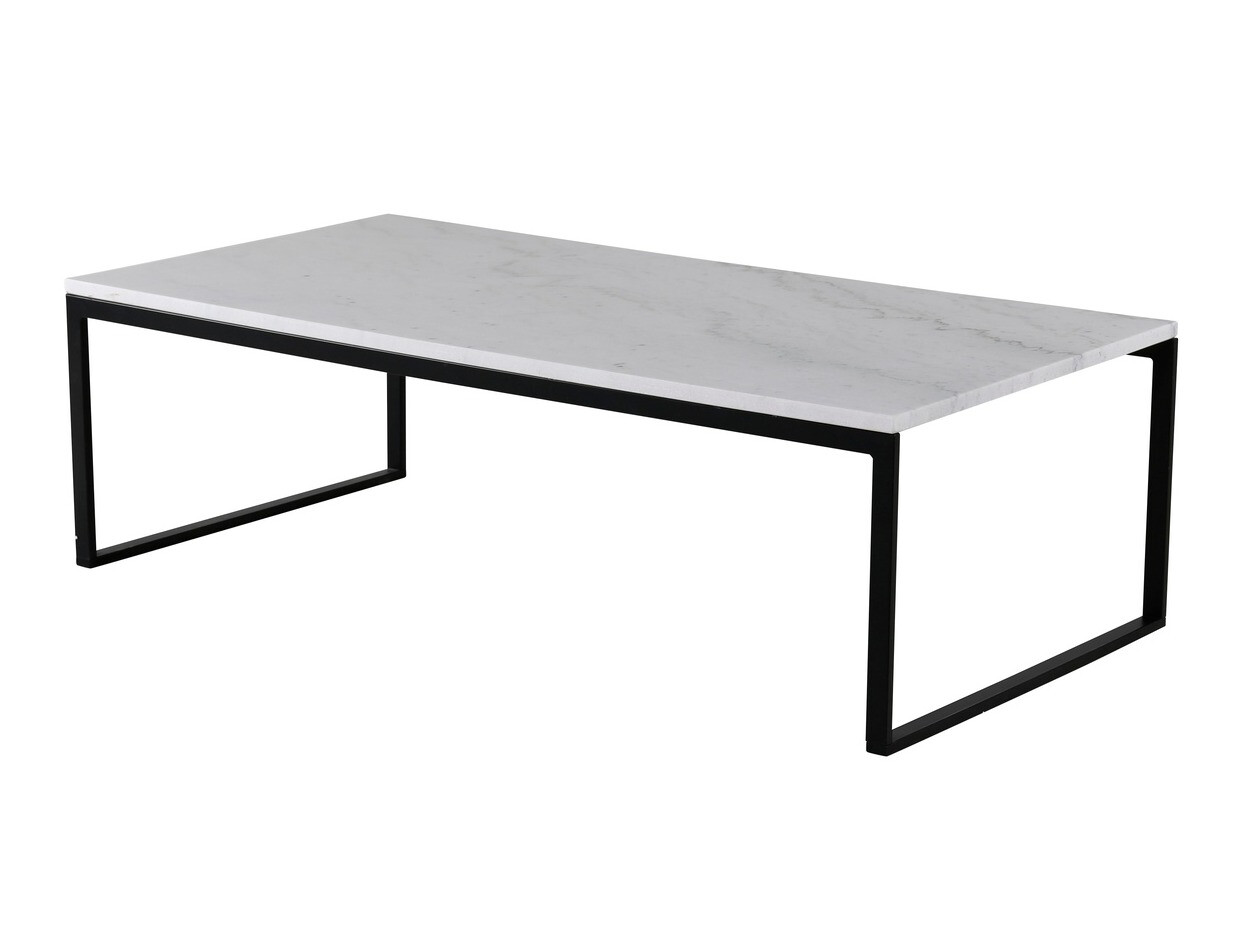 Salontafel Dallas 179 (Wit marmer + Zwart)