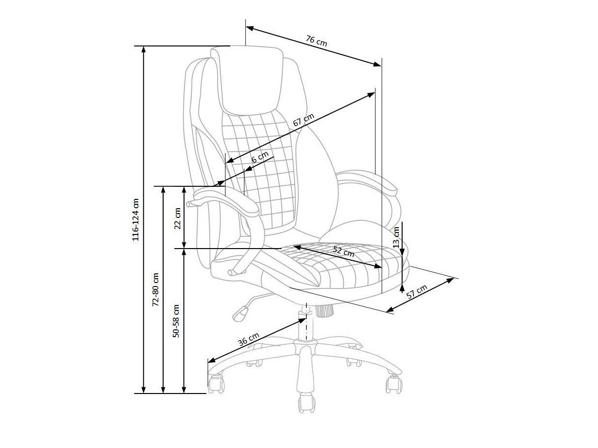 Bureaustoel Houston 1387 (Zwart)