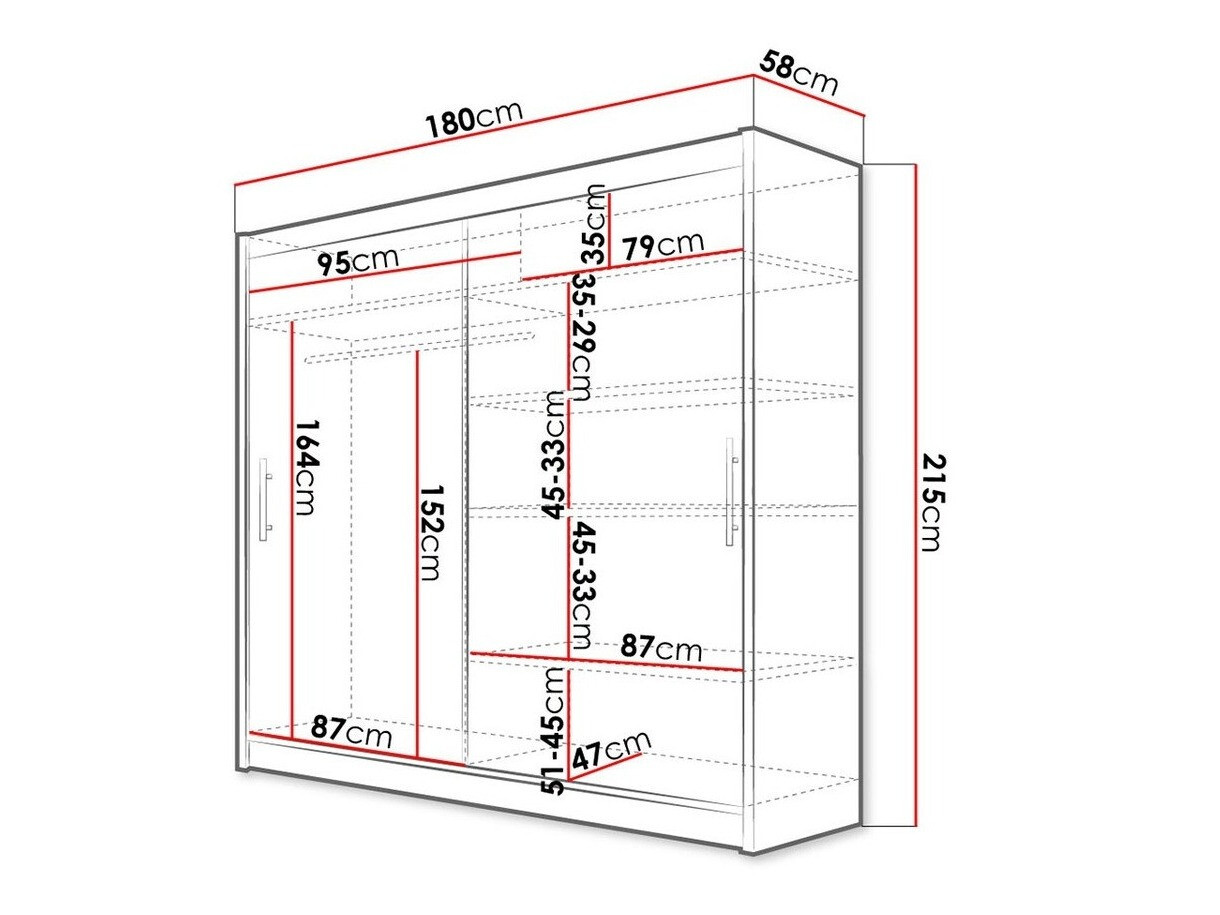 Kledingkast Closico 100 (Zwart)