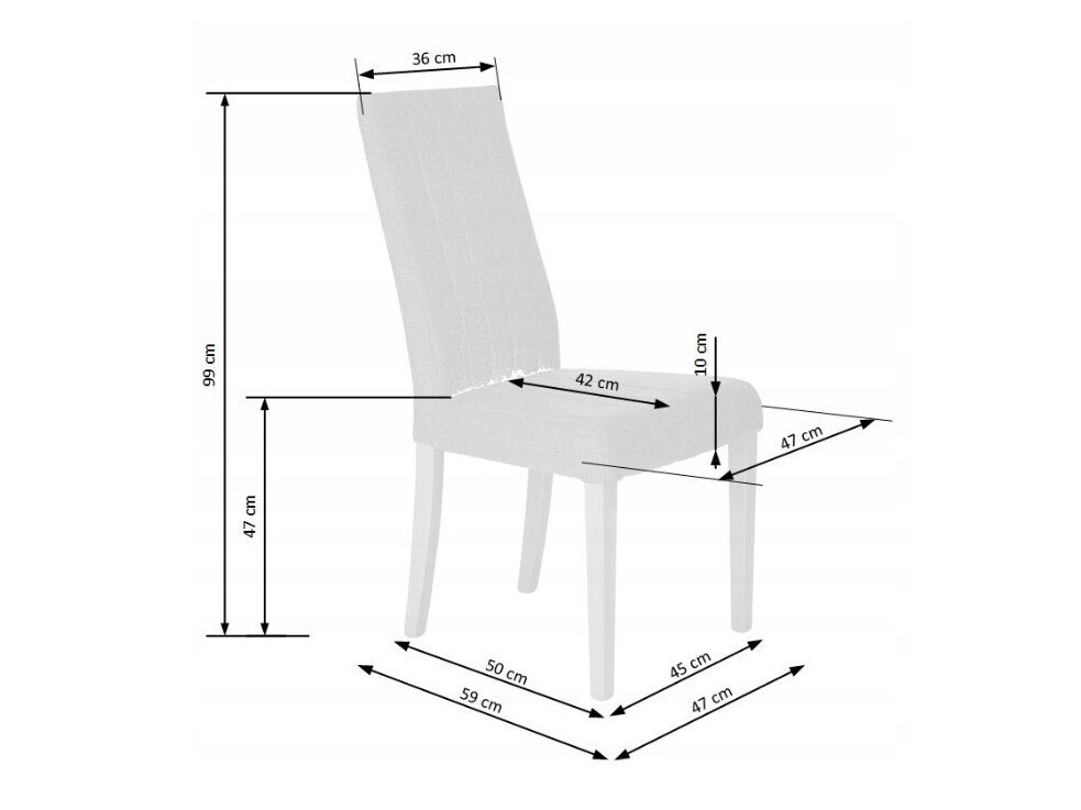 Stoel Houston 1216 (Lichtgrijs + Licht hout)