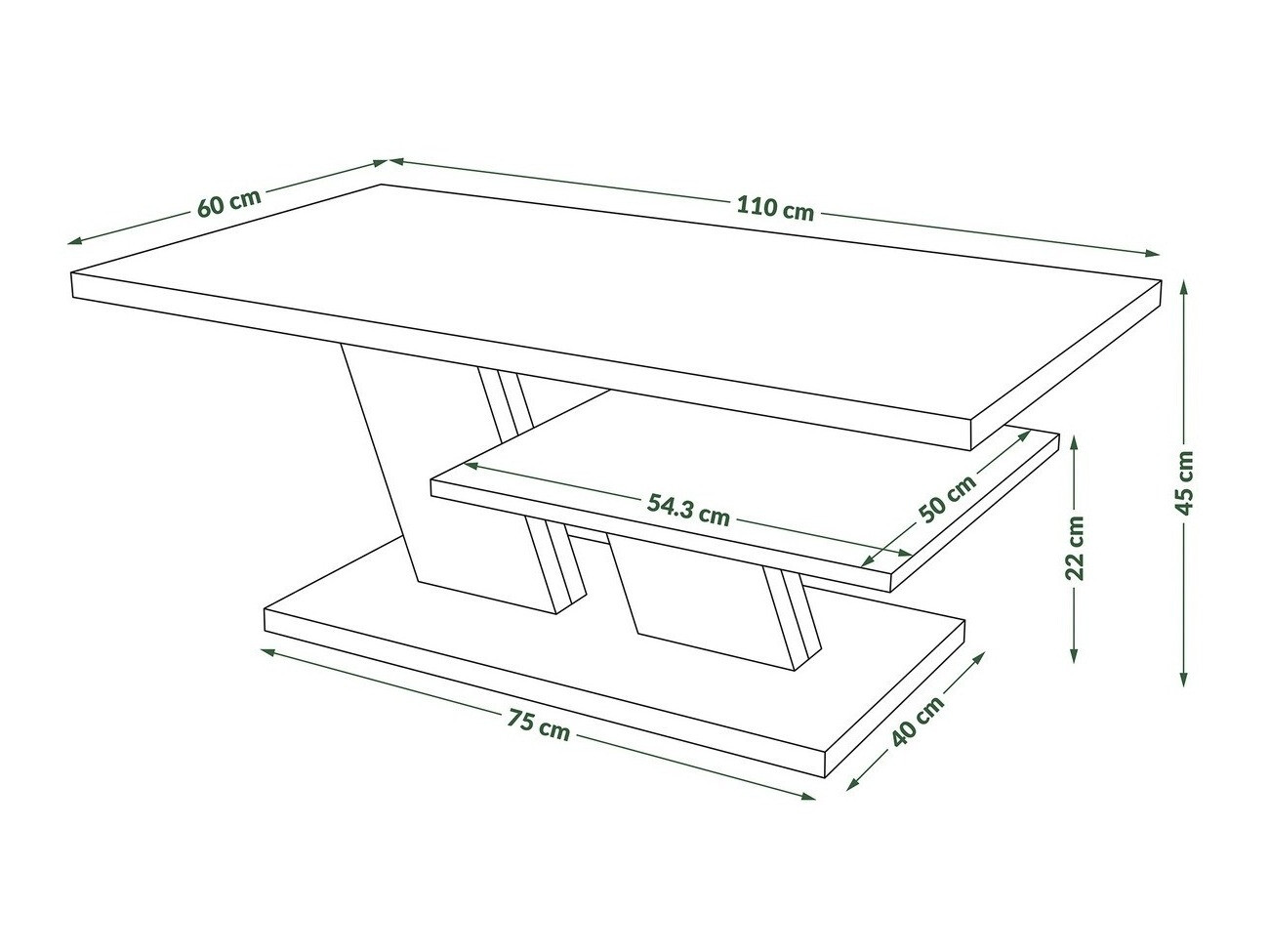 Salontafel Glendale 101