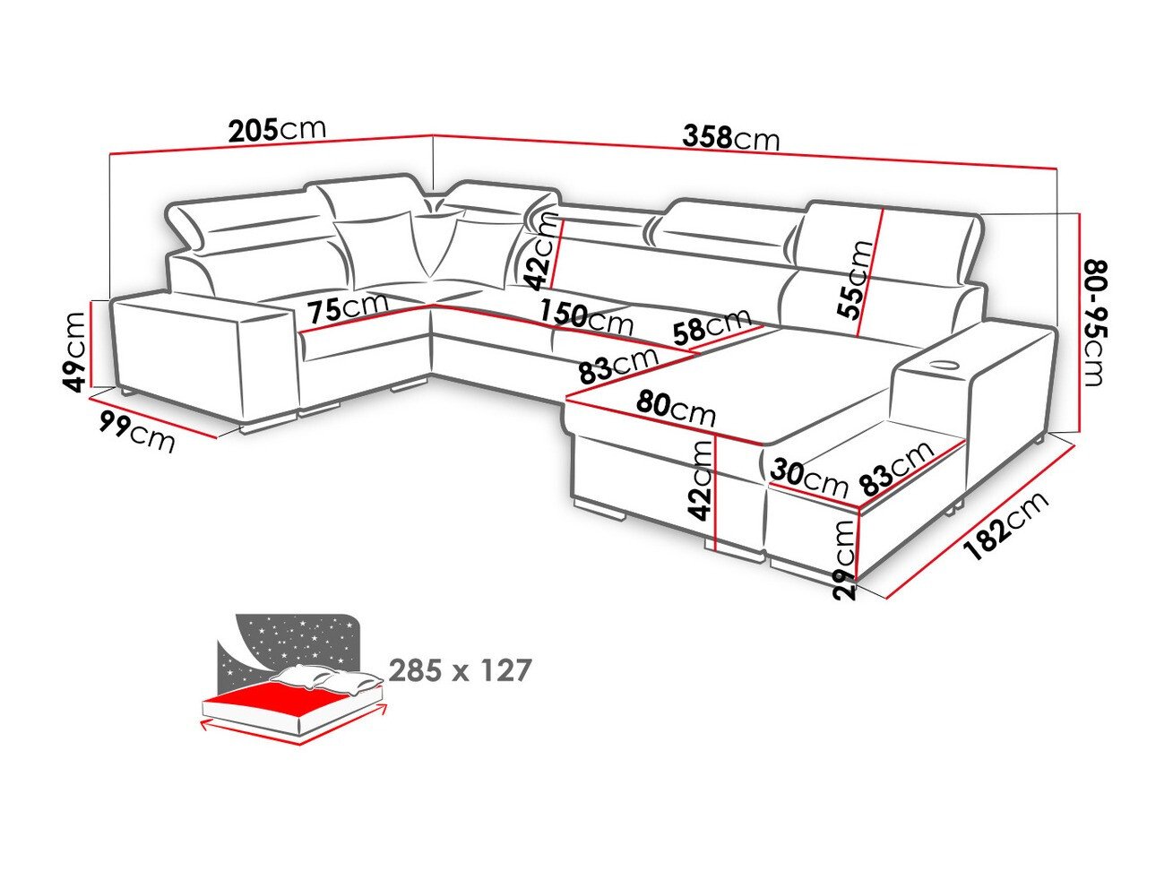 Hoekbank Pearland 101