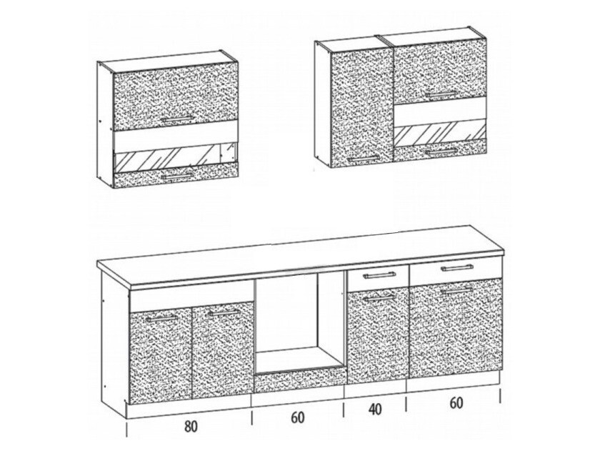 Modulaire keukenset Mode White 127