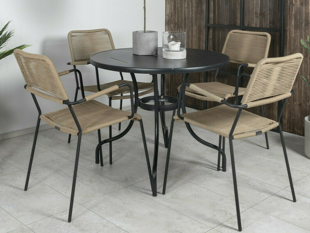 Buitenstoel Dallas 2819 (Bruin + Zwart)