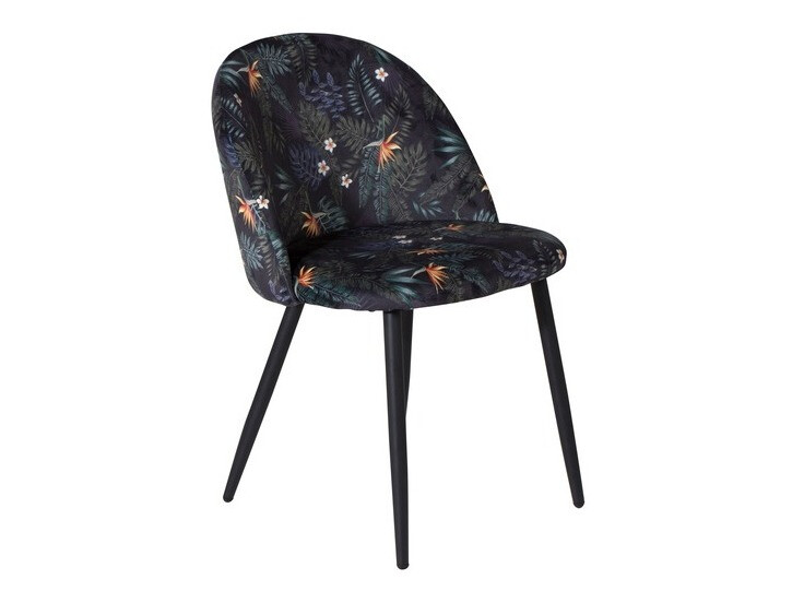 Stoel Dallas 153 (Bloemen patroon + Zwart)