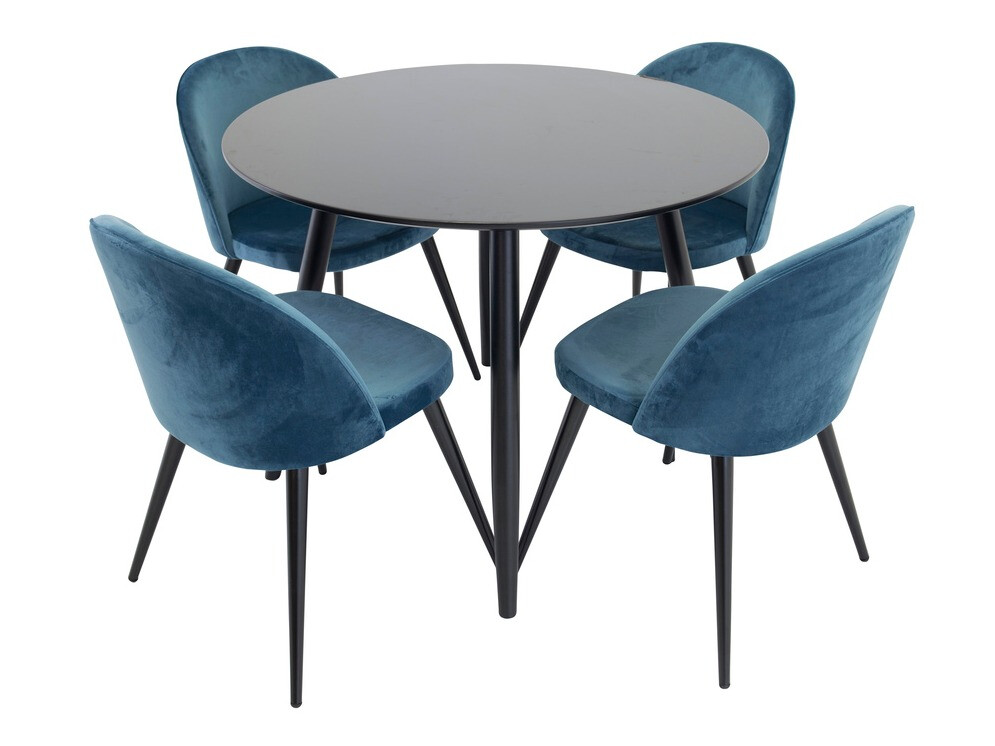 Stoel Dallas 153 (Donkerblauw + Zwart)