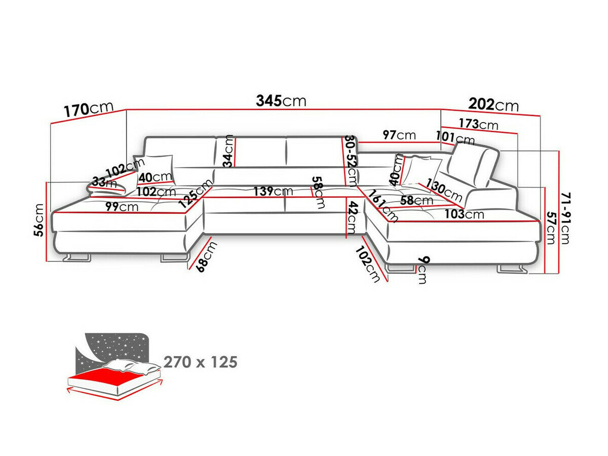 Hoekbank Comfivo 190 (Soft 017 + Uttario Velvet 2971 + Kronos 02)