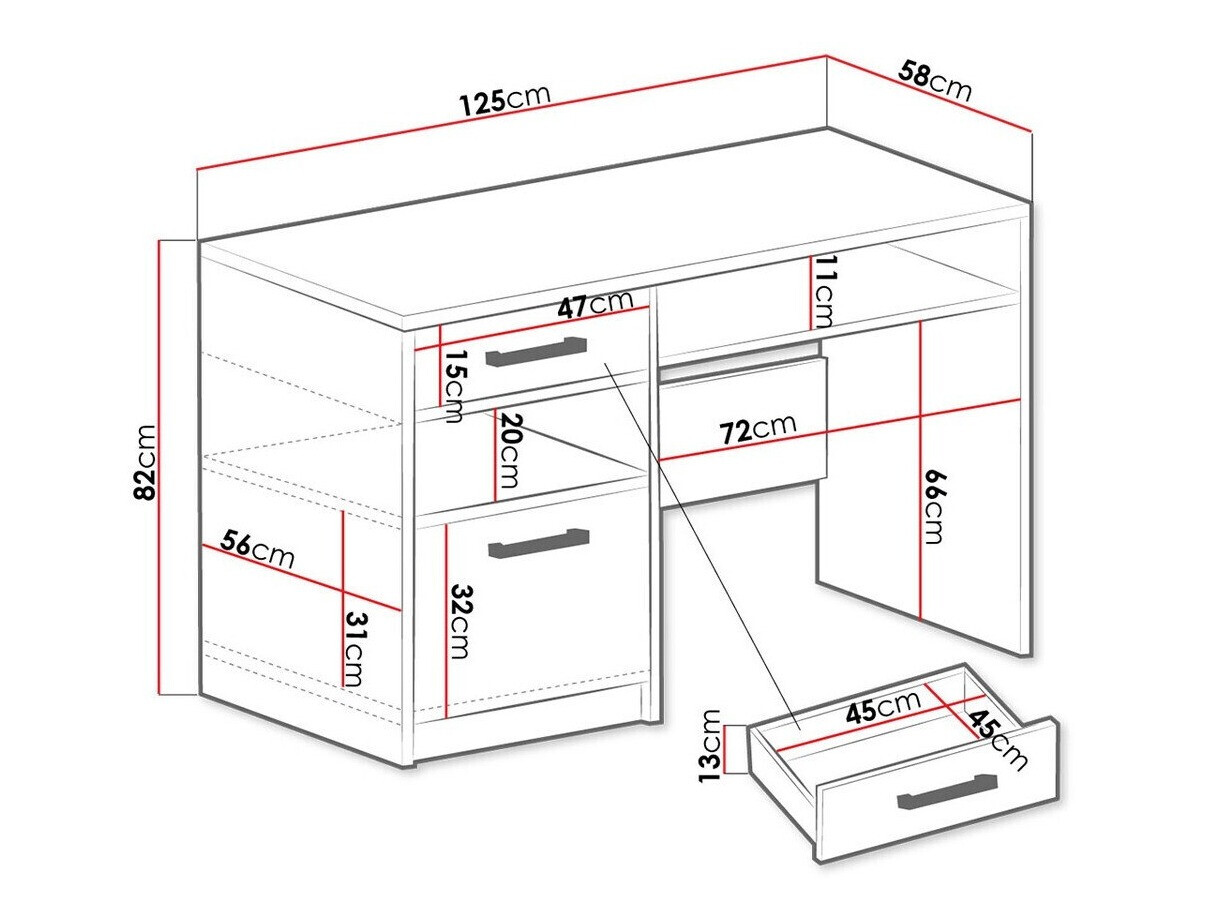 Bureau Dortivu 117 (Blauw + Gouden)
