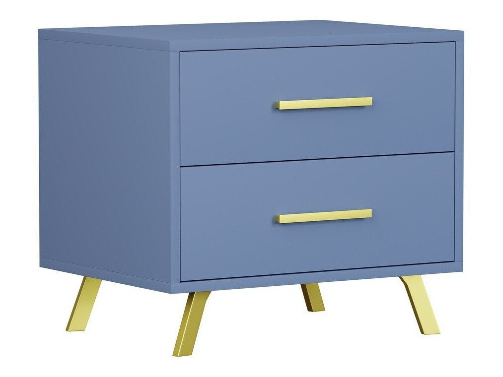 Nachtkastje Dortivu 119 (Blauw + Gouden)