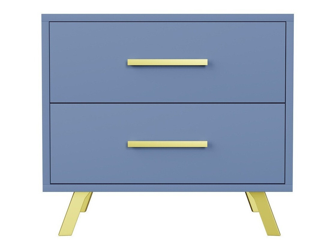 Nachtkastje Dortivu 119 (Blauw + Gouden)