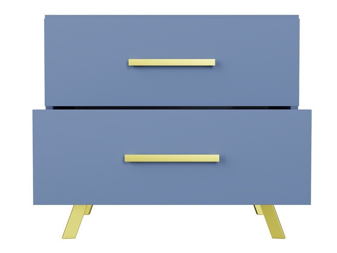Nachtkastje Dortivu 119 (Blauw + Gouden)