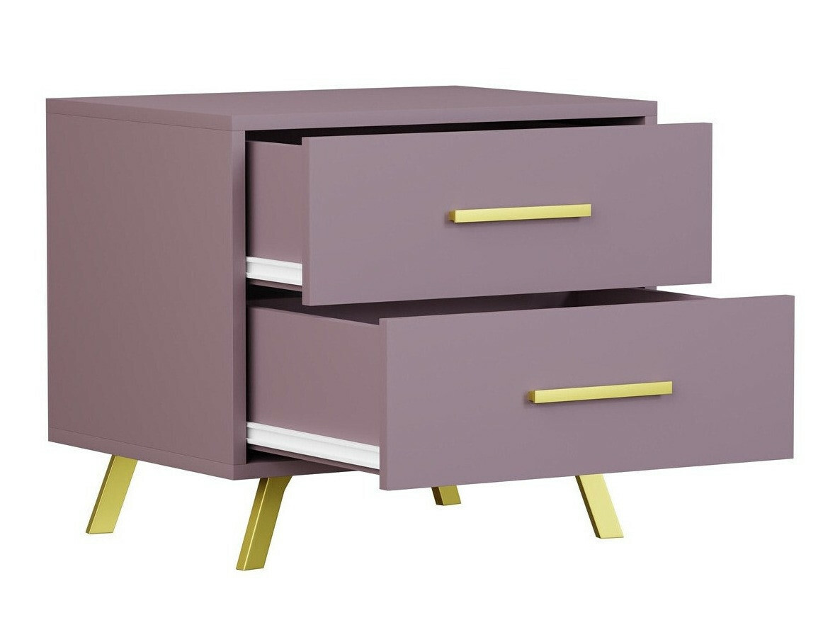 Nachtkastje Dortivu 119 (Paars + Gouden)