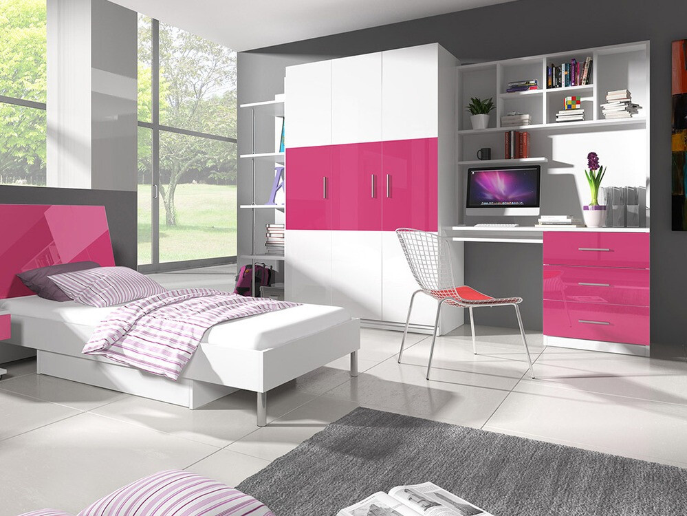 Bureau Salmere 109 (Wit + Glanzend wit + Glanzend roze)