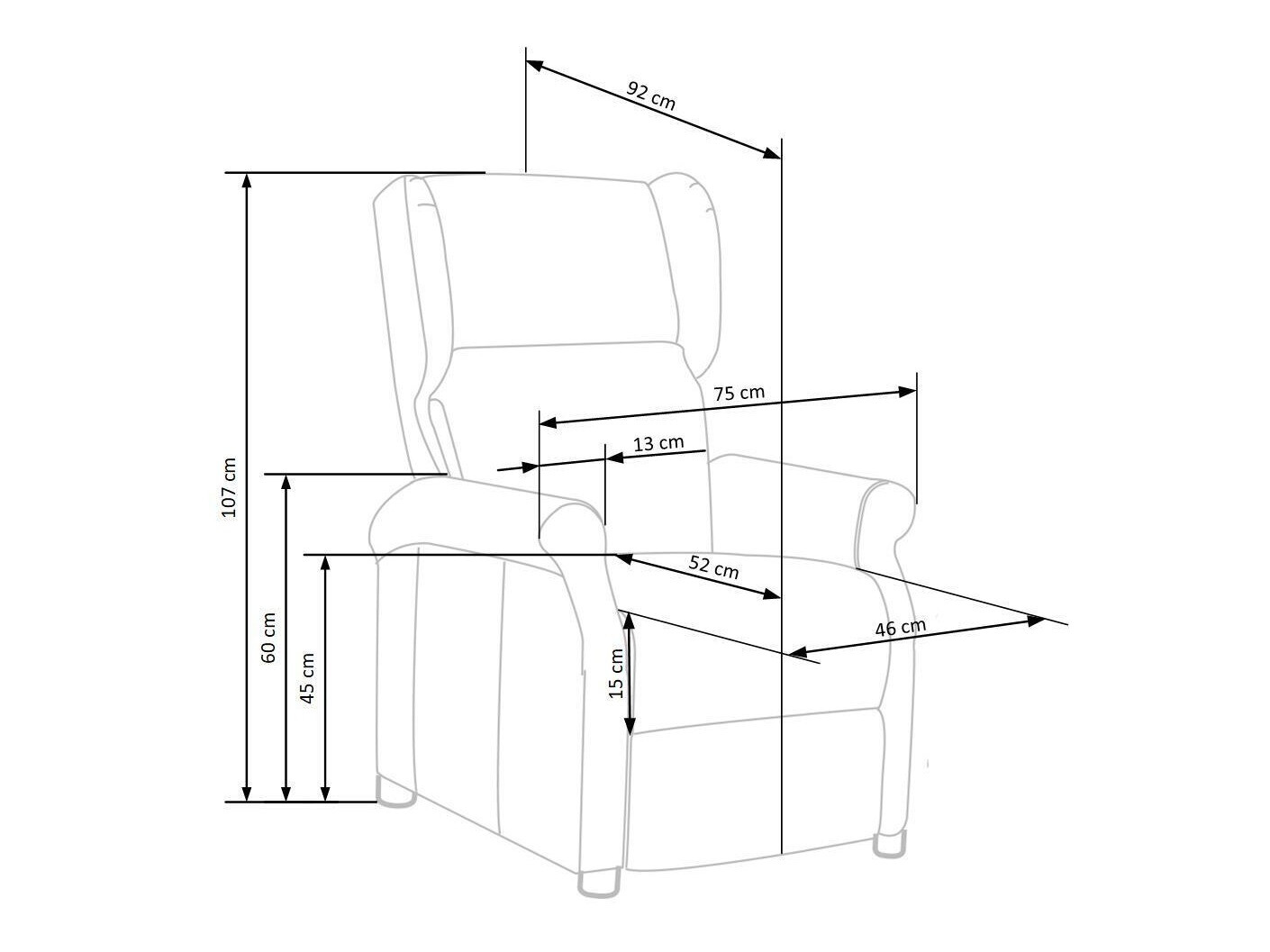 Relaxfauteuil Houston 878 (Geel)