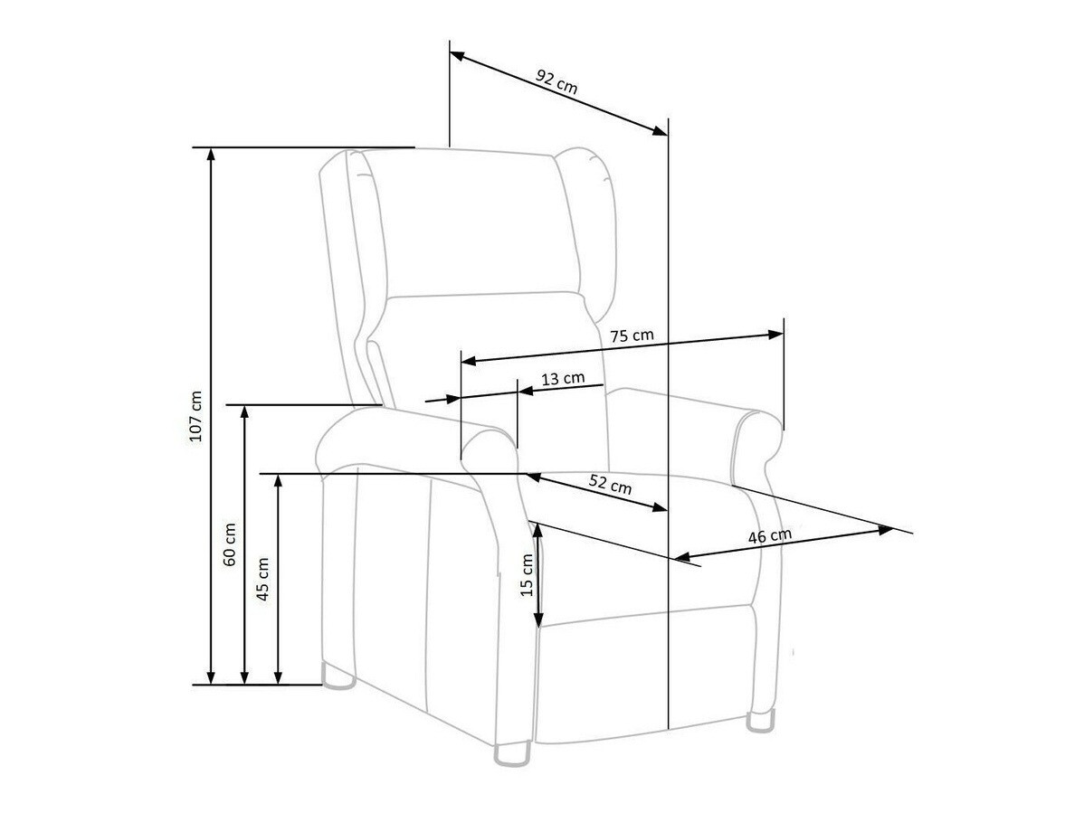 Relaxfauteuil Houston 878 (Grijs)