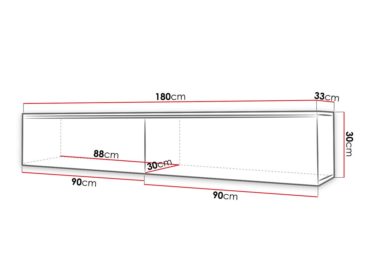 TV-meubel Sarasota 121 (Grafiet)