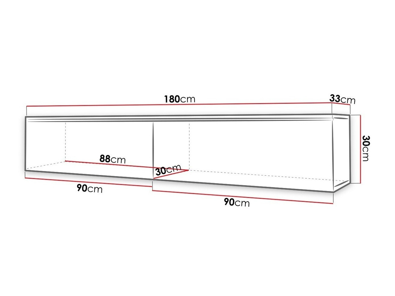 TV-meubel Sarasota 121 (Verouderd hout)