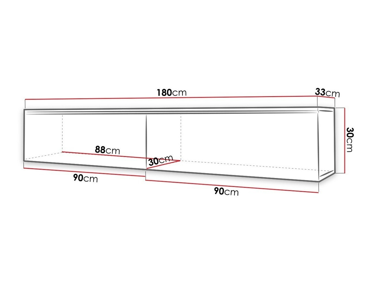 TV-meubel Sarasota 121 (Wotan eik)