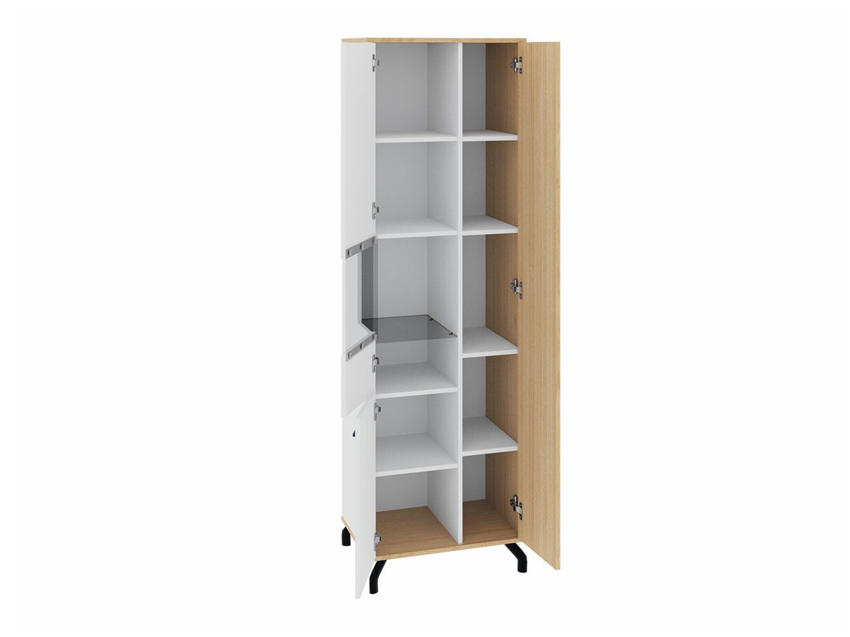 Boekenkast Omaha S102 (Wit + Licht eiken)