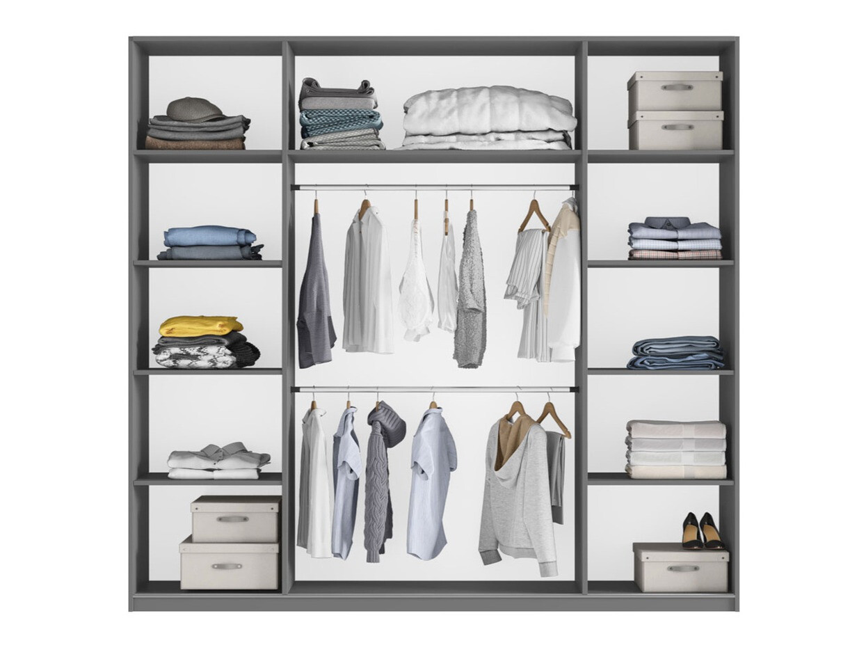 Kledingkast Honolulu 131 (Grijs)
