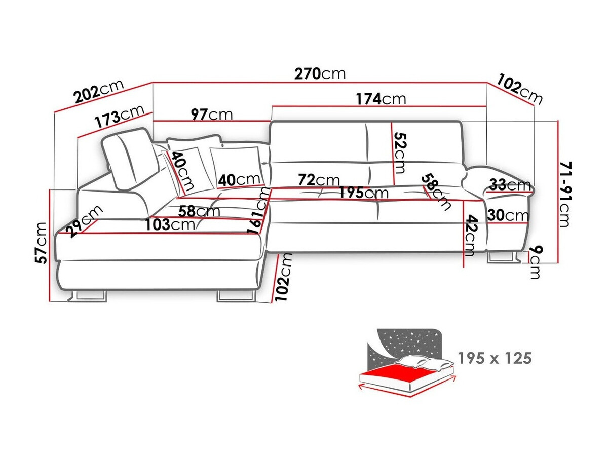 Hoekbank Comfivo 166 (Magic Velvet 2234 + Magic Velvet 2217)
