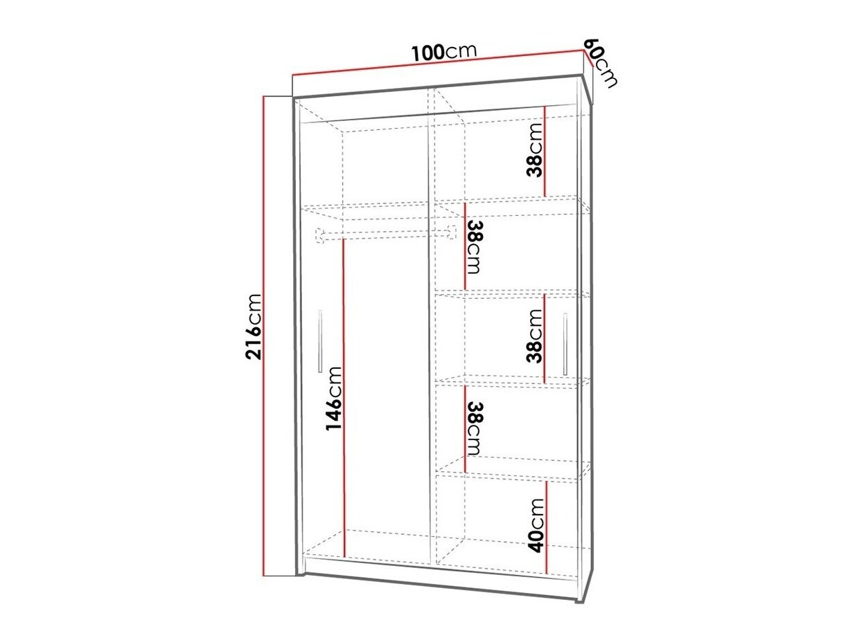 Kledingkast Toledo 108 (Wit)