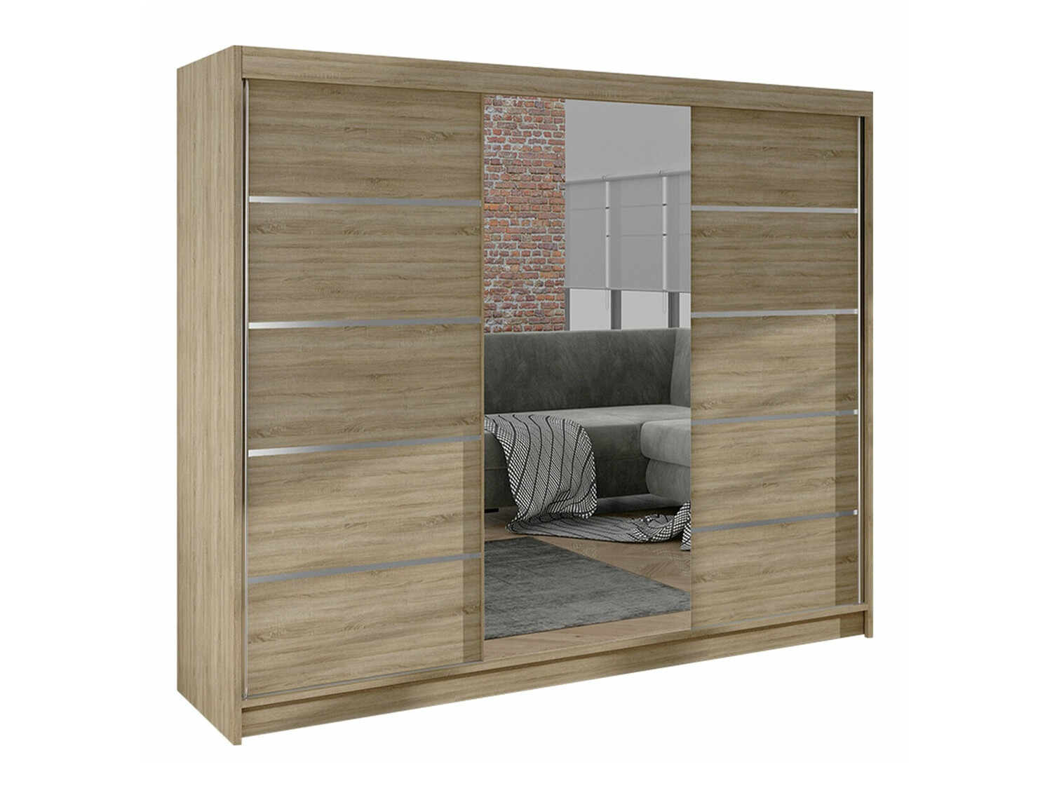 Kledingkast Closico 161 (Sonoma eik)