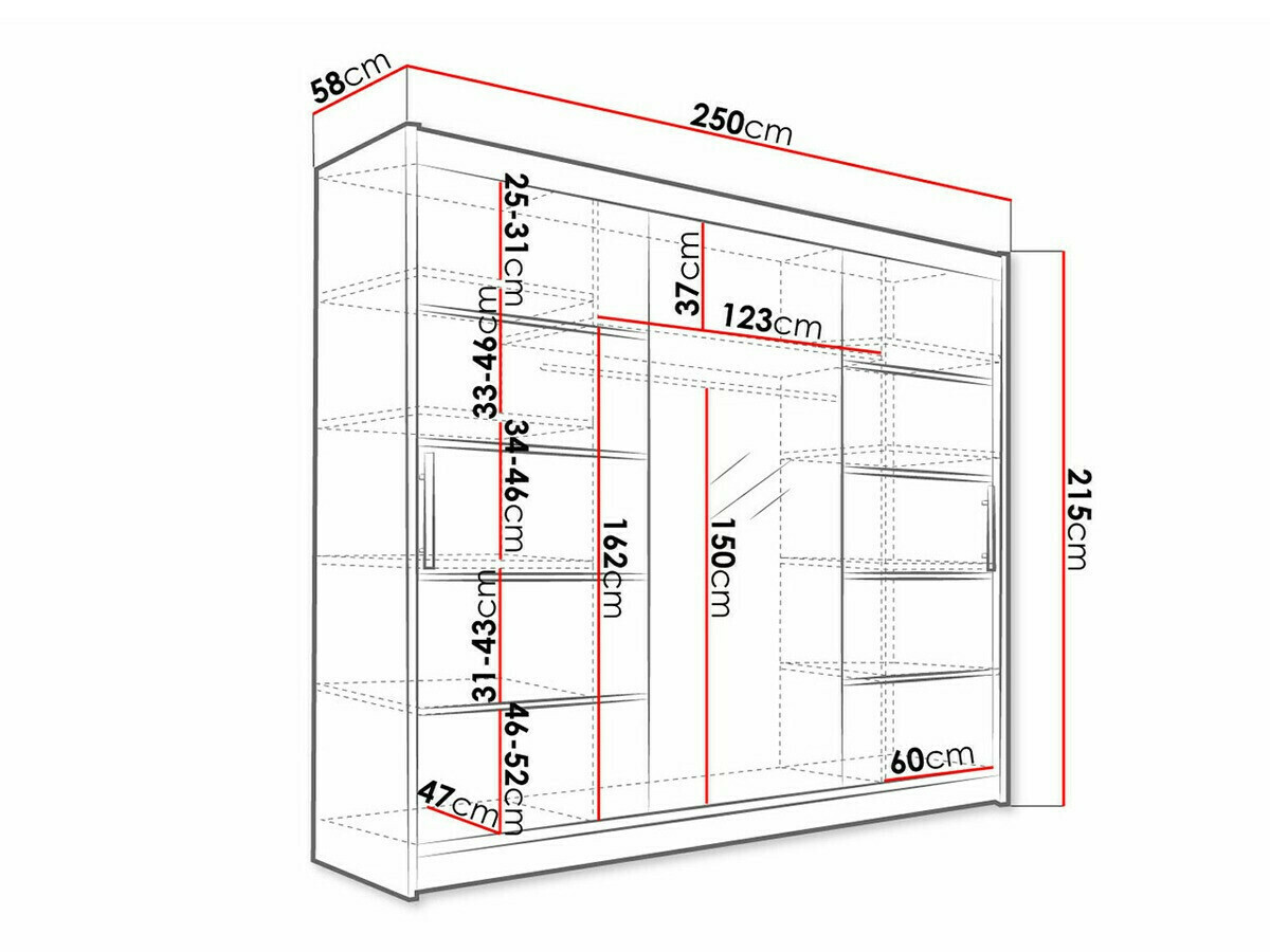 Kledingkast Closico Ordo VI (Wit)