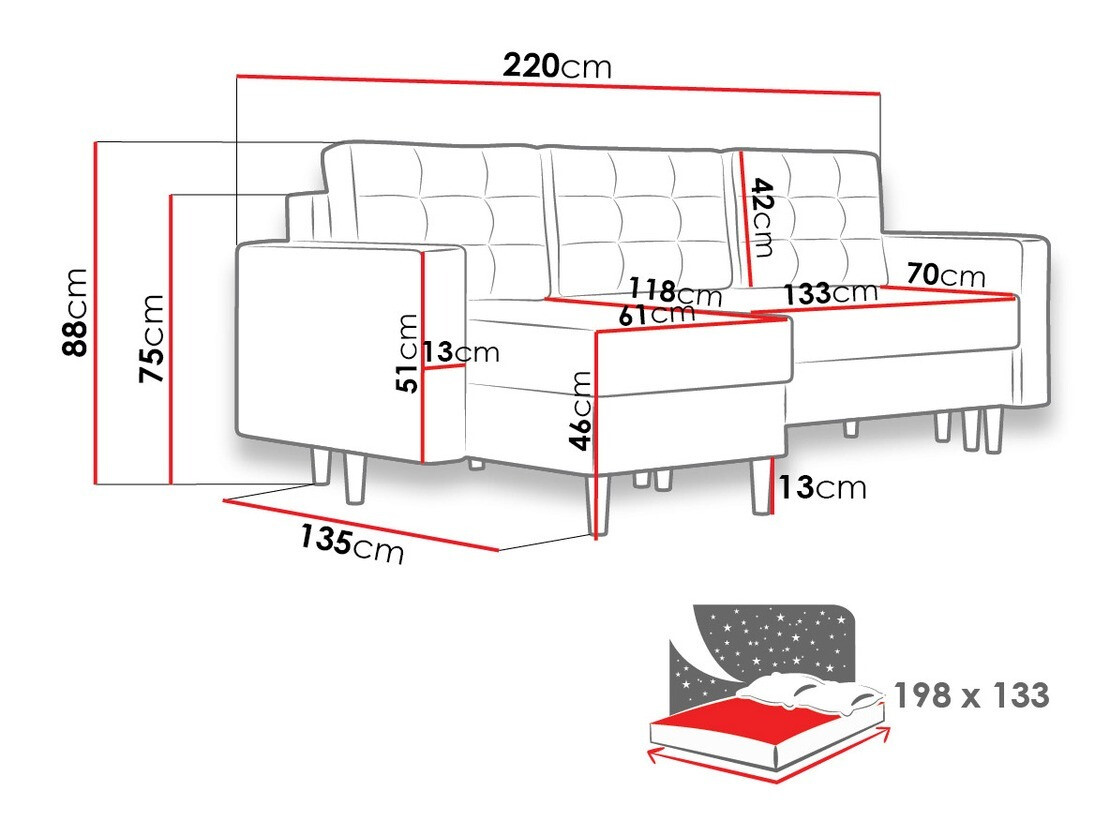 Hoekbank Columbus 108 (Kronos 09)