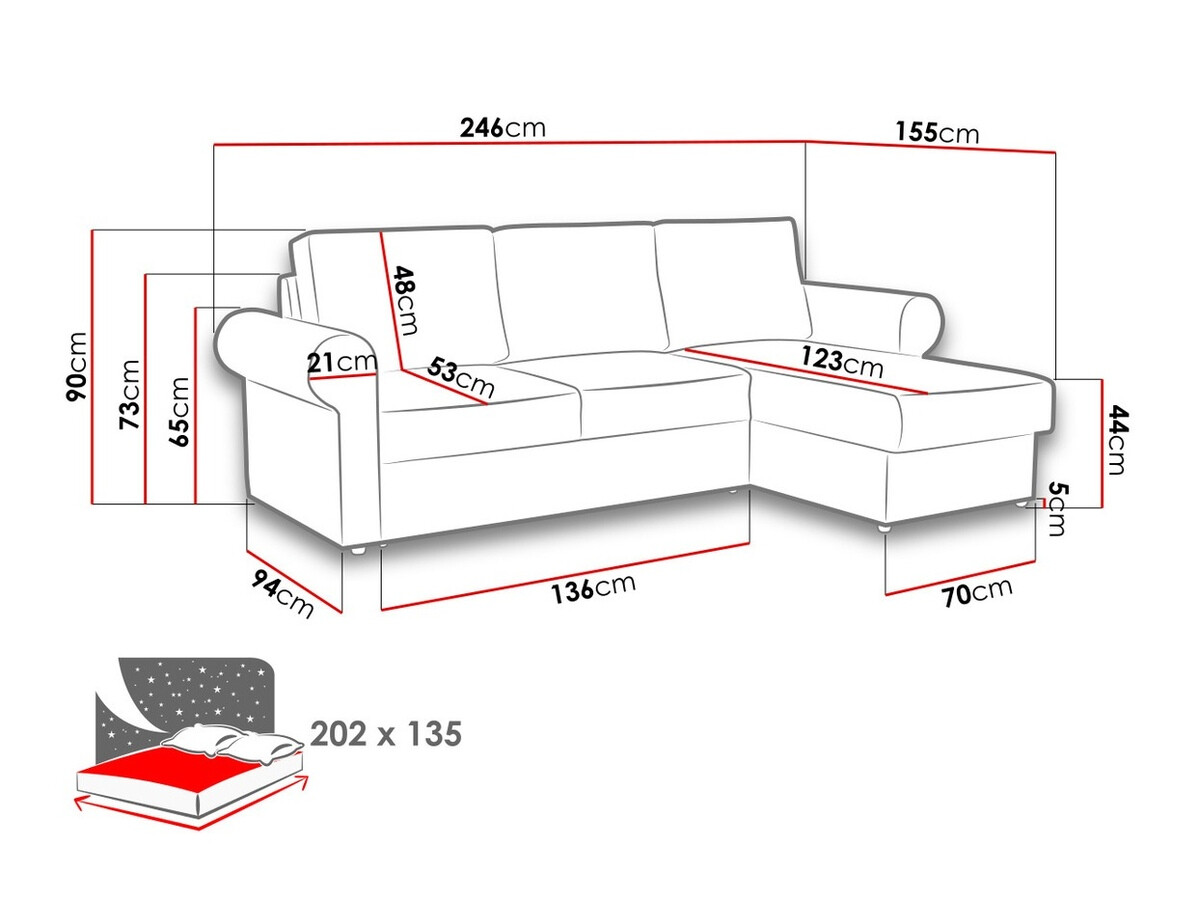 Hoekbank Columbus 131 (Kronos 26)