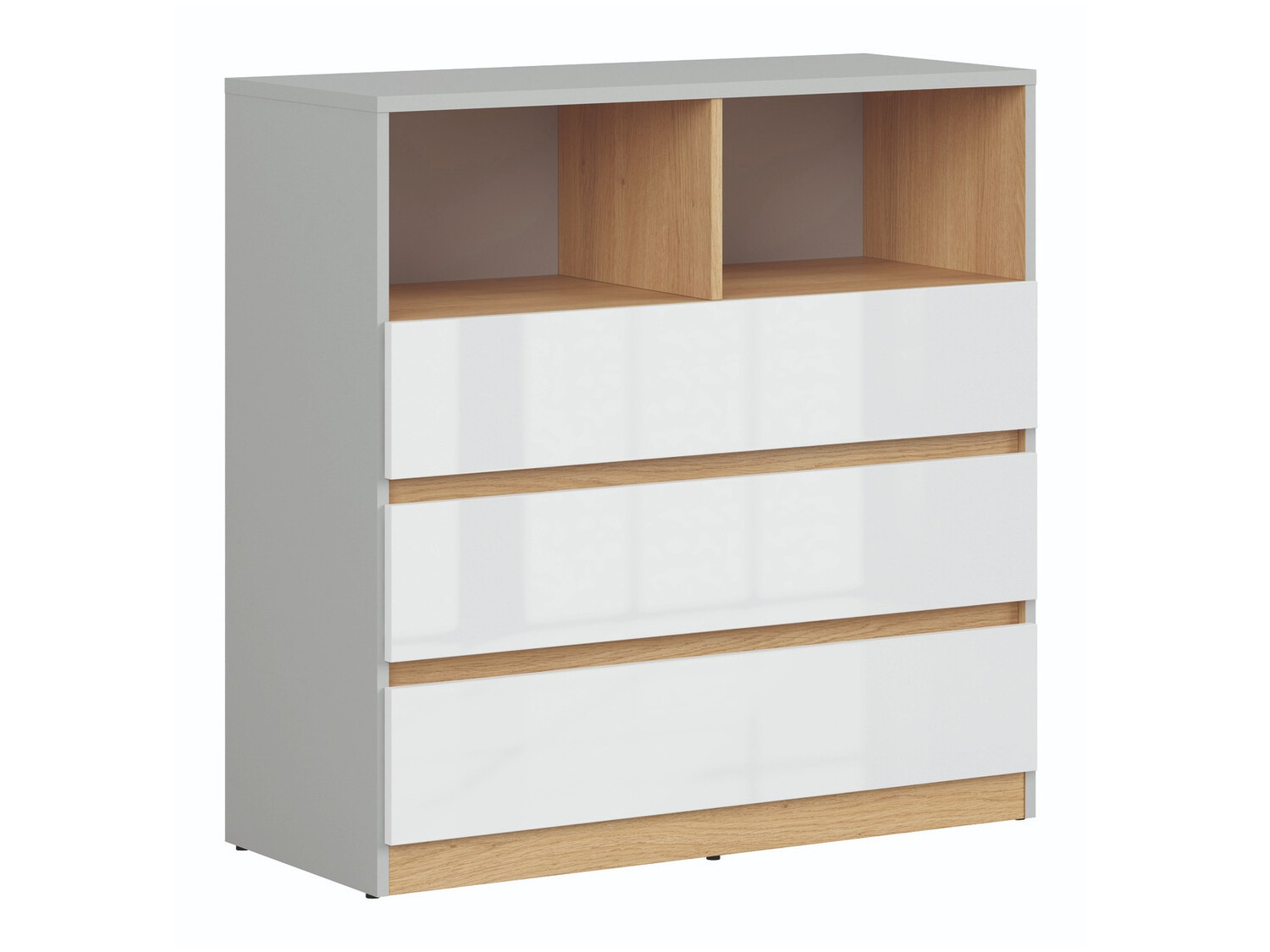 Ladekast Nuevaru 102 (Glanzend wit)