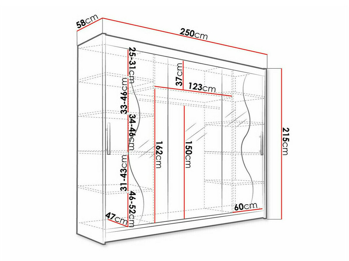Kledingkast Closico 119 (Sonoma eik)