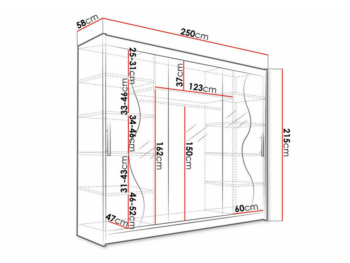 Kledingkast Closico 119 (Wit)