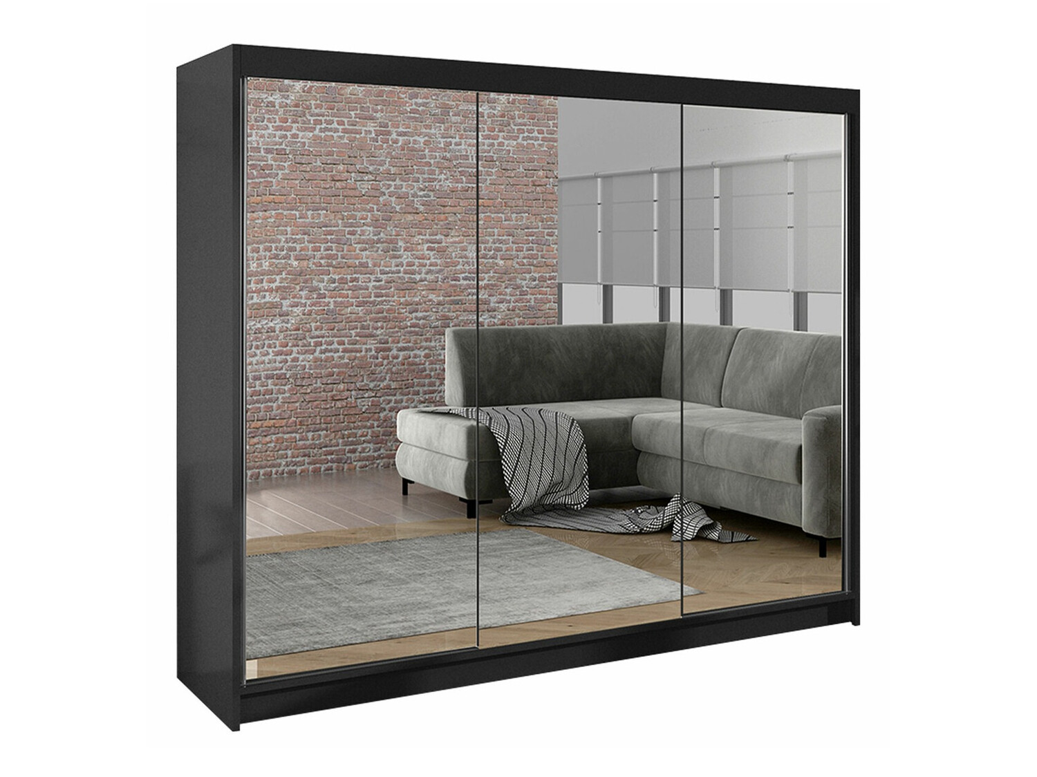 Kledingkast Closico 160 (Zwart)